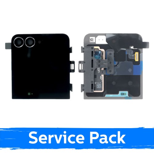 LCD-näyttö Samsung F961 Z Flip7 FE (ULOMPI) kehyksellä / musta / (Service Pack)