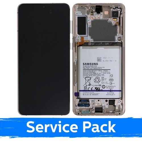 LCD Display Compatible Samsung G996 S21 Plus with Frame / Phantom Violet / (Service Pack) +INCLUDING BATTERY
