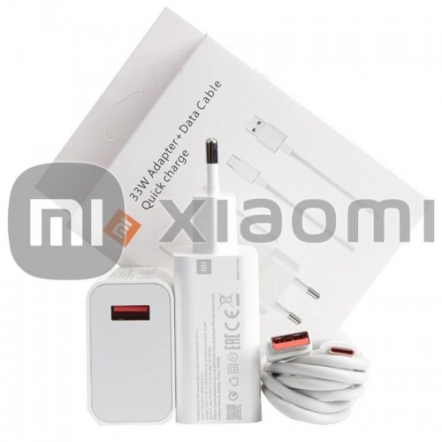 Laturi Xiaomi MDY-11-EZ valkoinen 33W (sis. pakkaus) + kaapeli Type-C / Aito 100% /