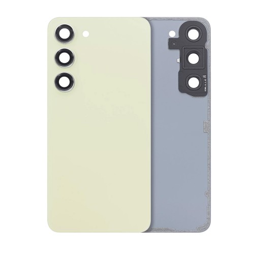 Back Cover Compatible With Samsung S911 S23 / Lime / (with camera lens) OEM