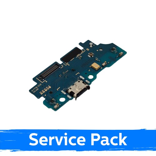 Charging Port Compatible With Samsung A176 A17 5G with Flex / Plata (Service Pack)