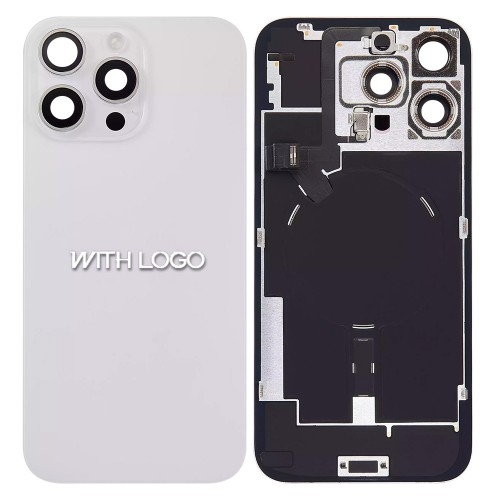 Takakansi yhteensopiva iPhone 16 Pro Max / Valkoinen Titaani / (Kaikki osat mukana) / OEM