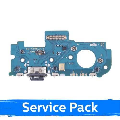 Charging Port Compatible With Smasung M356 M35 5G with Flex / Plata (Service Pack)