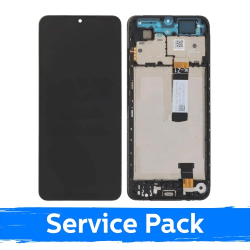 LCD-näyttö Xiaomi Redmi A5 / Poco C71 (lyhyt flex-kaapeli) musta kehyksellä (Service Pack)