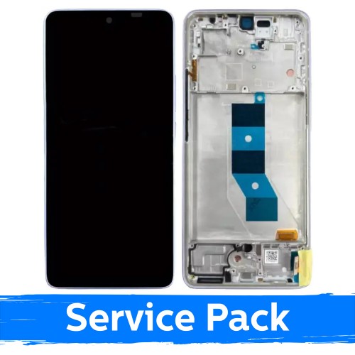 LCD-näyttö yhteensopiva Xiaomi Redmi Note 14 5G / Poco M7 Pro 5G kehyksellä / laventelivioletti / (Service Pack)