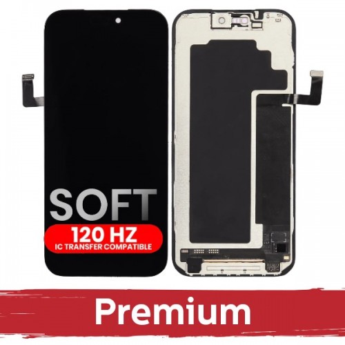 LCD Näyttö yhteensopiva iPhone 17 Pro Musta (SOFT OLED / Stable 120Hz / Premium) *Removable IC*