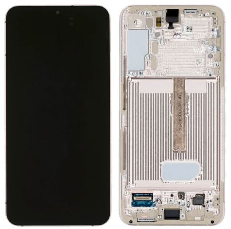 LCD screen Samsung S906 S22 Plus with touch screen and frame Violet original (service pack)