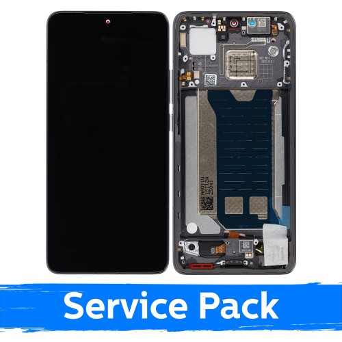 LCD-näyttö yhteensopiva Xiaomi Poco F7 Pro 5G kehyksellä / musta / (Service Pack)