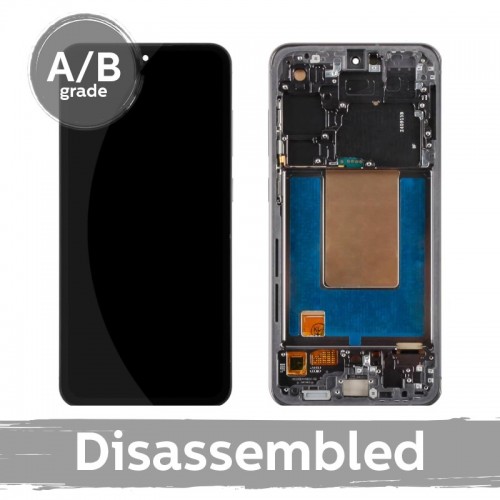 LCD-näyttö yhteensopiva Samsung S721 S24 FE kehyksellä / grafiitti (musta) / (9,5/10 purettu)