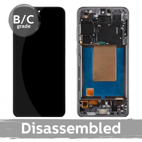 LCD-näyttö yhteensopiva Samsung S721 S24 FE kehyksellä / grafiitti (musta) / (8,5/10 purettu)