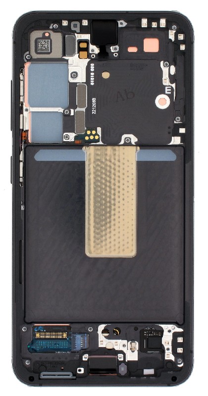 LCD-näyttö Samsung S911 S23 5G kosketusnäytöllä ja kehyksellä Phantom Black alkuperäinen (huoltopaketti)