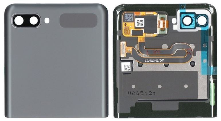 LCD-näyttö Samsung F707 Z Flip 5G kosketusnäytöllä ja kehyksellä (Ulompi) Mystic Grey alkuperäinen (käytetty Grade B)