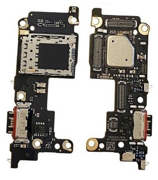 Flex Xiaomi 12T with charging connector and microphone, SIM card contact original (service pack)