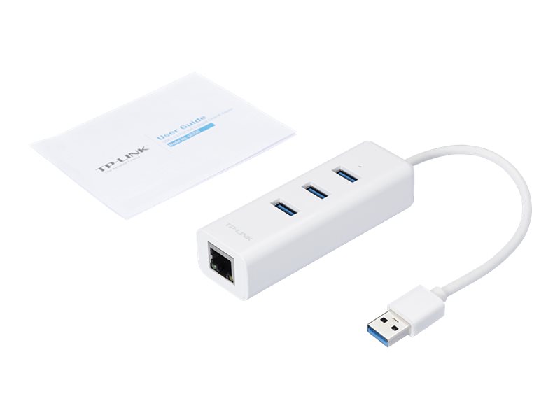 TP-Link USB 3 -verkkoadapteri 3-porttinen 1000M UE330