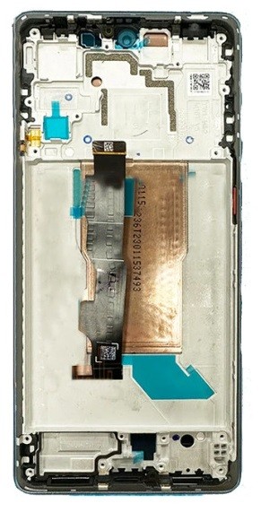LCD screen Xiaomi Poco F5 5G with touch screen with frame Blue original (service pack)