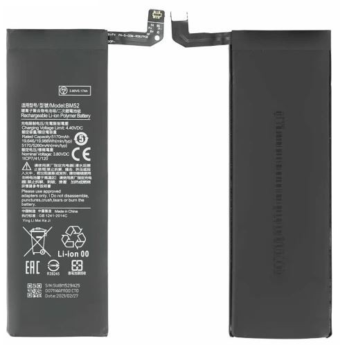 Alkuperäinen akku Xiaomi Mi Note 10/Mi Note 10 Lite/Mi Note 10 Pro/CC9 Pro 5270mAh BM52