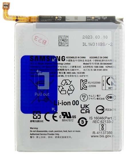 Alkuperäinen akku Samsung A256 A25/A356 A35/A346 A34/A546 A54/A556 A55 5000mAh EB-BA546ABY (huoltopakkaus)
