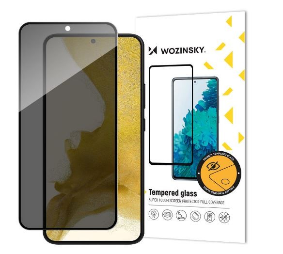 Screen protection glass "Wozinsky Privacy 5D Full Glue" Apple iPhone 15 Plus case-friendly Anti Spy