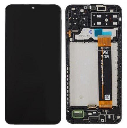 LCD näyttö Samsung A137 A13 2022 kosketusnäytöllä ja kehyksellä musta alkuperäinen