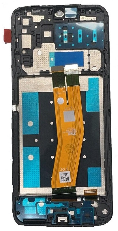 LCD screen Samsung A145 A14 4G 2023 with touch screen and frame  (Yellow flex) Black original