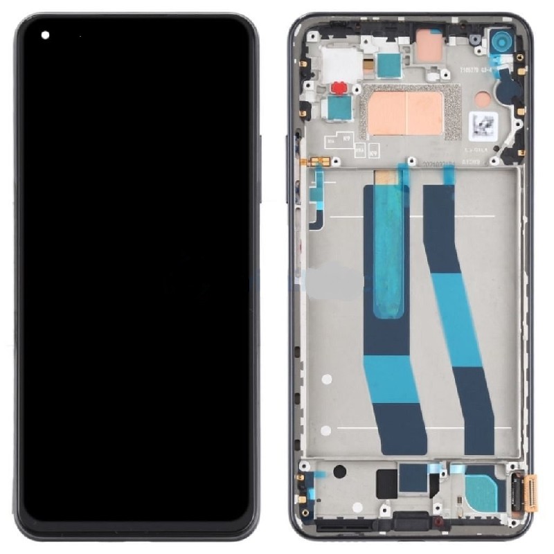 LCD-näyttö Xiaomi Mi 11 Lite 4G/Mi 11 Lite 5G/11 Lite 5G NE kosketusnäytöllä kehyksellä musta ORG