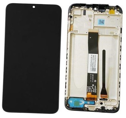 LCD-näyttö Xiaomi Redmi 9A/9C/9AT/10A kosketusnäytöllä kehyksellä musta ORG