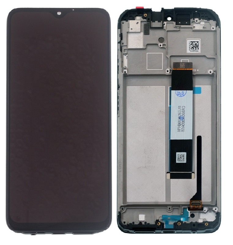 LCD-näyttö Xiaomi Redmi 9T/Redmi Note 9 4G 2021/Poco M3 kosketusnäytöllä kehyksellä musta ORG