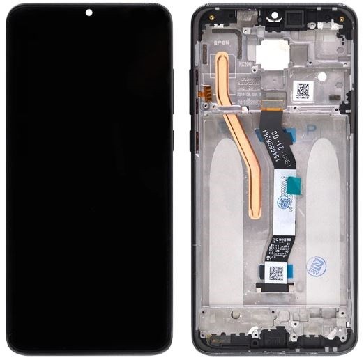 LCD-näyttö Xiaomi Redmi Note 8 Pro kosketusnäytöllä ja kehyksellä harmaa ORG