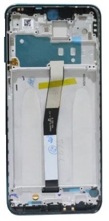 LCD-näyttö Xiaomi Redmi Note 9 Pro/Note 9S kosketusnäytöllä ja kehyksellä sininen ORG
