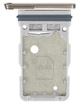 SIM-kortin pidike Samsung S918 S23 Ultra Dual Cream Beige alkuperäinen (service pack)