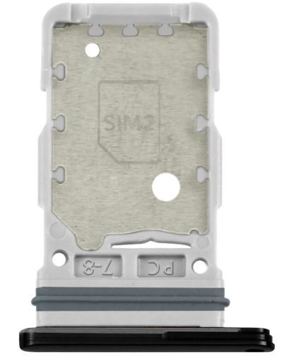 SIM-kortin pidike Samsung S918 S23 Ultra Dual Graphite Grey alkuperäinen (service pack)