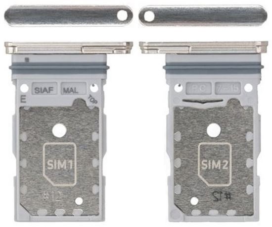 SIM-kortin pidike Samsung S911/S916 S23/S23 Plus Dual Cream alkuperäinen (service pack)