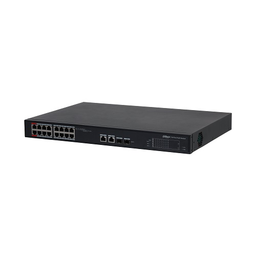 Dahua S4101-16ET2GF-240-C 18-port cloud-managed switch with 16-port PoE, 240 W