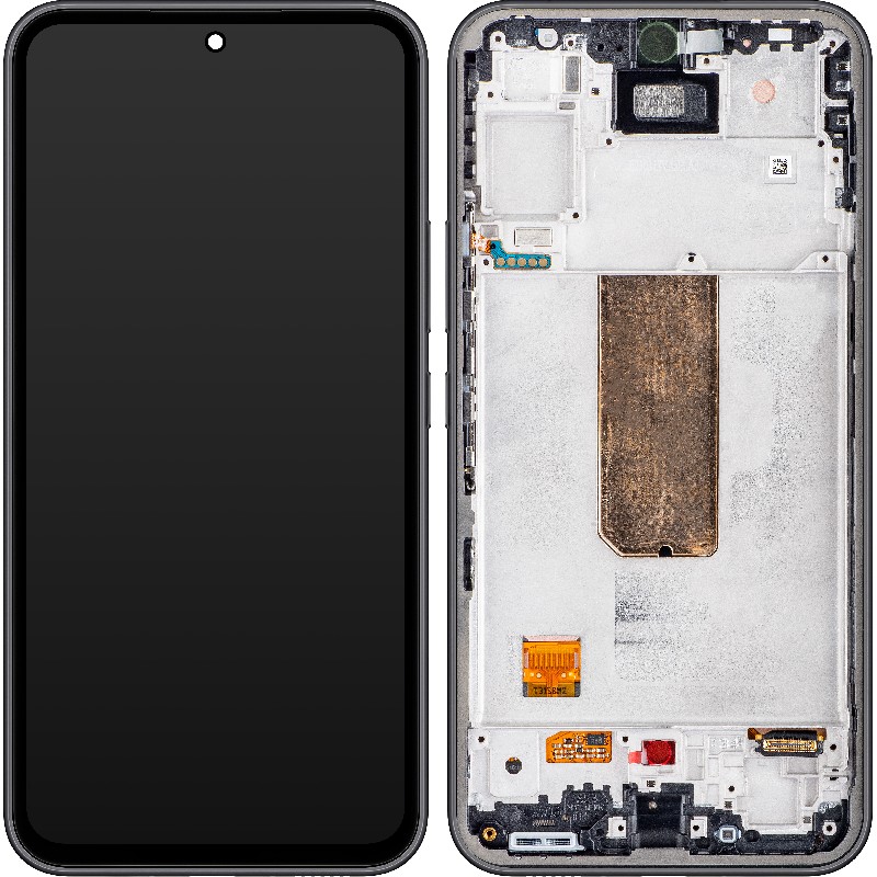 LCD-näyttö Samsung A546 A54 5G 2023 kosketusnäytöllä ja kehyksellä Graphite alkuperäinen (käytetty Grade B)