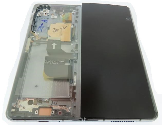 LCD-näyttö Samsung F936 Z Fold4 5G kosketusnäytöllä (Sisempi) Grey Green alkuperäinen (käytetty Grade B)