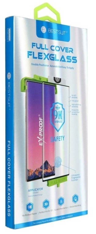 Screen protection glass Bestsuit Flexible Hybrid Glass 5D (Hot Bending) Samsung S928 S24 Ultra case-friendly black
