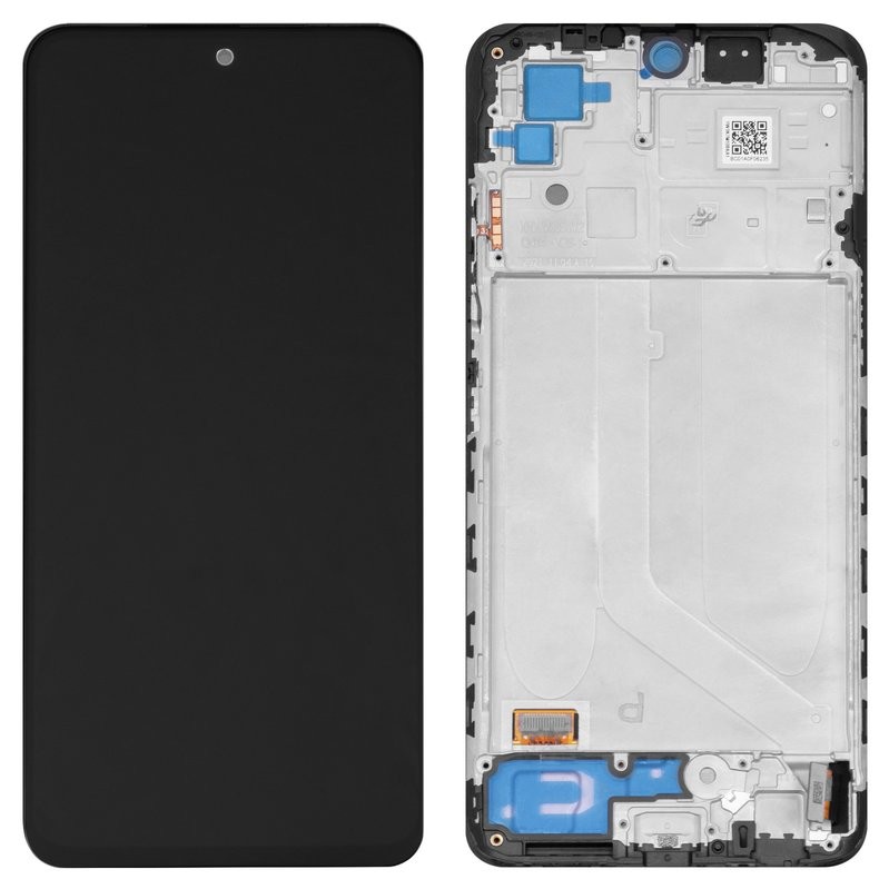 LCD-näyttö Xiaomi Redmi Note 10/Redmi Note 10S/Poco M5s kosketusnäytöllä kehyksellä musta OLED ORG