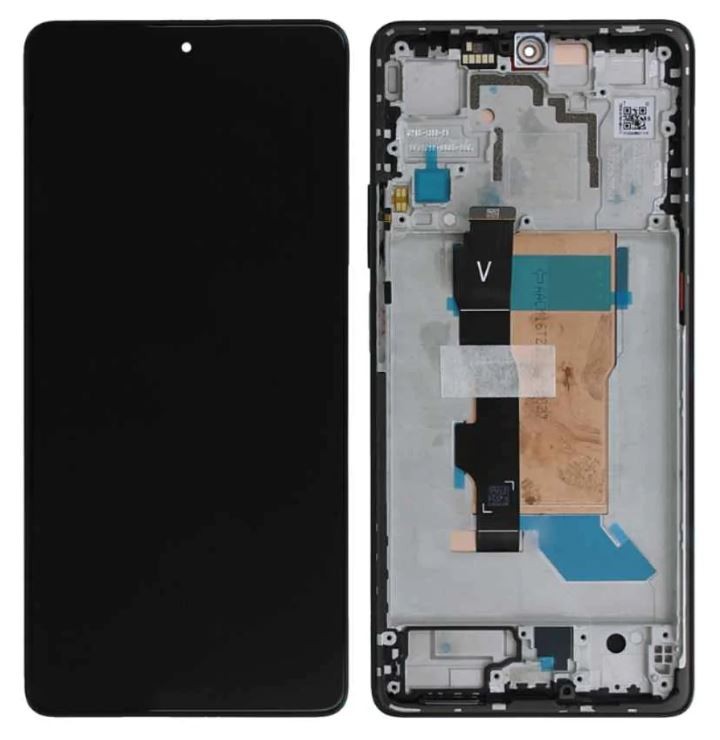 LCD-näyttö Xiaomi Poco F5 5G kosketusnäytöllä kehyksellä musta alkuperäinen (service pack)