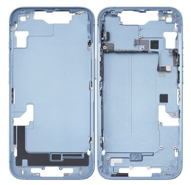 Keskikotelo iPhone 14 sininen sivupainikkeiden kanssa alkuperäinen (käytetty Grade A)