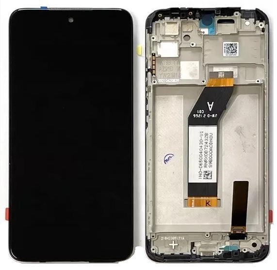 LCD-näyttö Xiaomi Redmi 10 2021 kosketusnäytöllä ja kehyksellä musta ORG