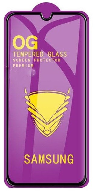 Screen protection glass "11D Full Glue" Samsung A057 A05S black bulk