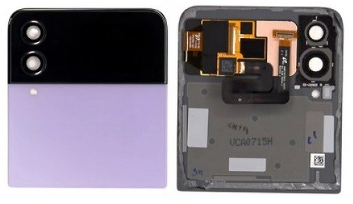 LCD-näyttö Samsung F721 Z Flip4 5G kosketusnäytöllä ja kehyksellä (Ulompi) Bora Purple alkuperäinen (käytetty Grade C)