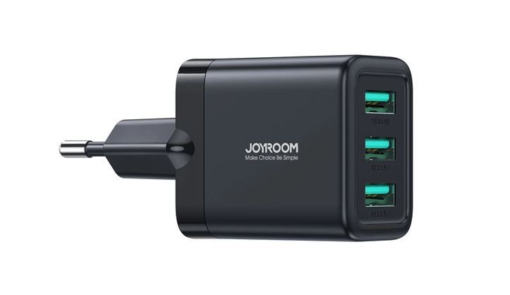 Charger Joyroom "JR-TCN02" Black 17W (3xUSB)