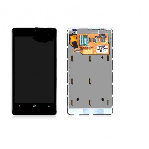 LCD Display Compatible With Nokia Lumia 800 with frame Black HQ