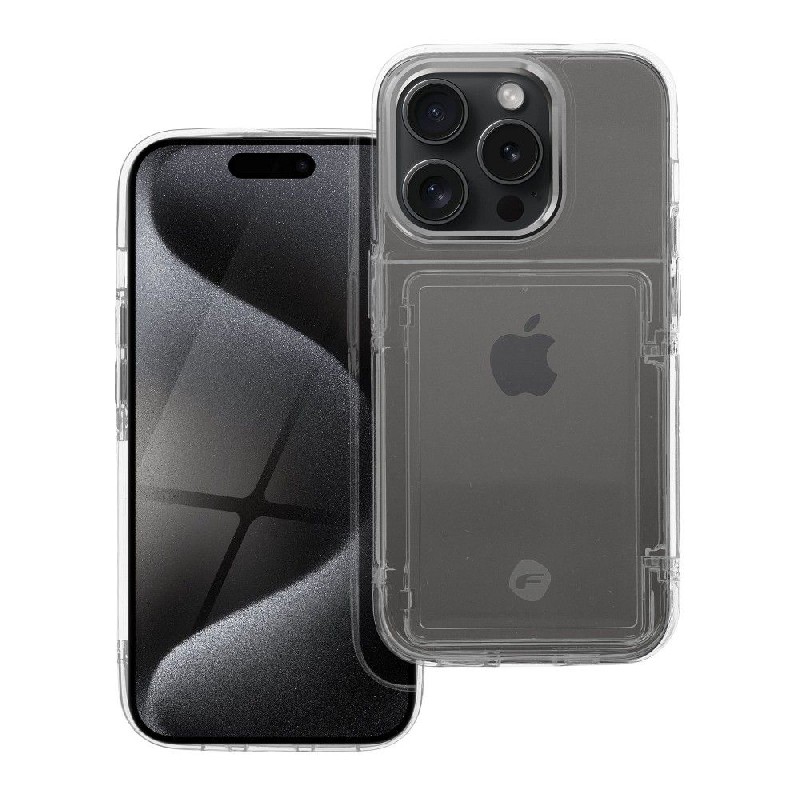 Suojakuori Forcell F-PROTECT iPhone 15 Pro läpinäkyvä