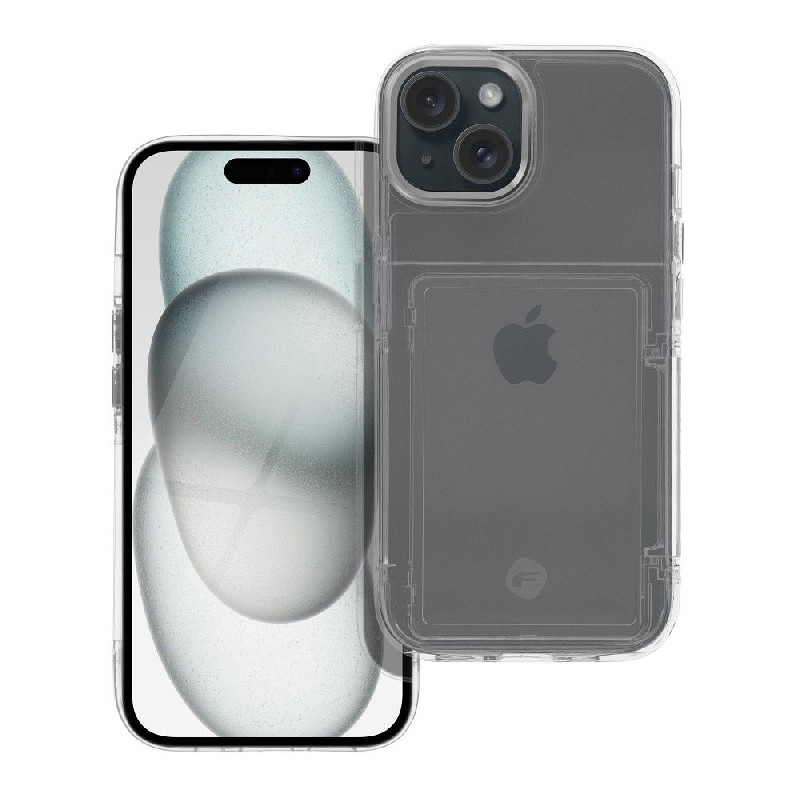 Suojakuori Forcell F-PROTECT iPhone 15 läpinäkyvä