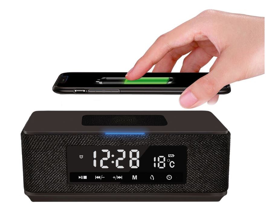 Bluetooth kannettava kaiutin OMEGA (PMGQ15B) (langattoman latauksen toiminto) musta