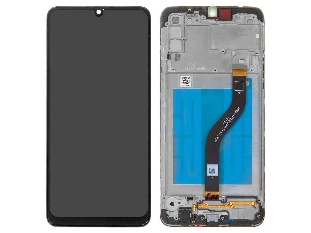 LCD näyttö Samsung A207F A20s kosketusnäytöllä ja kehyksellä musta alkuperäinen