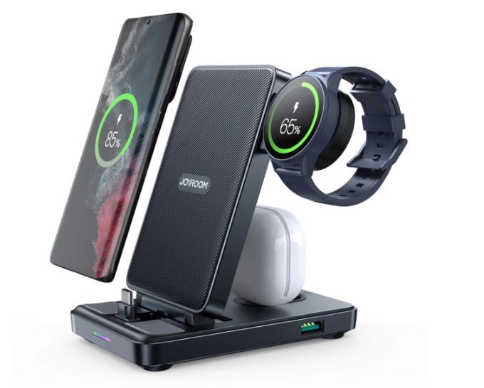 Latausasema USB-C Joyroom 4in1 (JR-WQS01) (Puhelin;AirPods;Kello; USB) musta