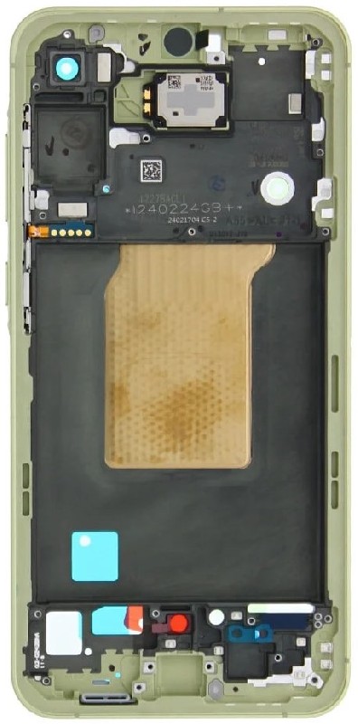 LCD-näyttö Samsung A556 A55 5G kosketusnäytöllä ja kehyksellä Awesome Lemon alkuperäinen (koottu service pack)